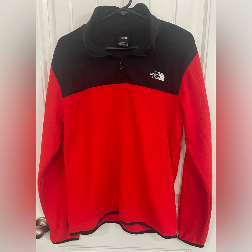 The North Face Red and Black Half-Zip Jacket